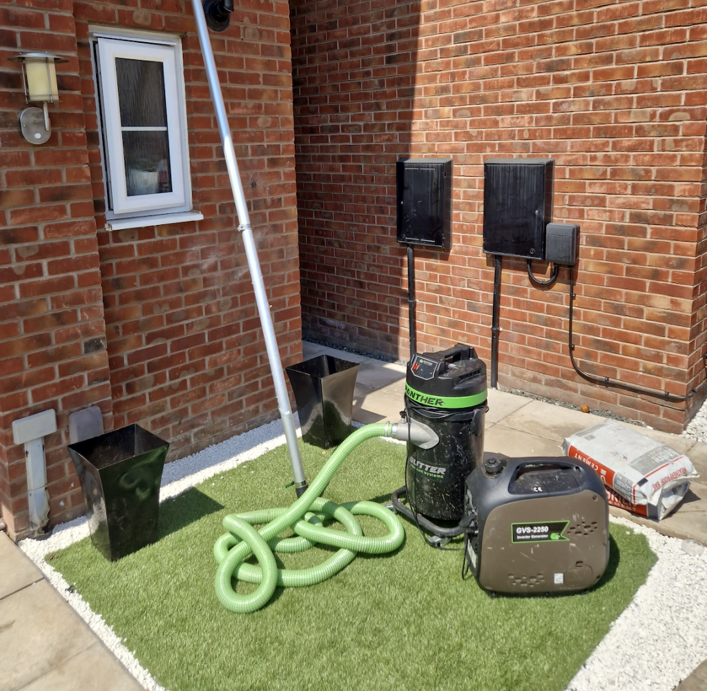 Professional gutter cleaning equipment