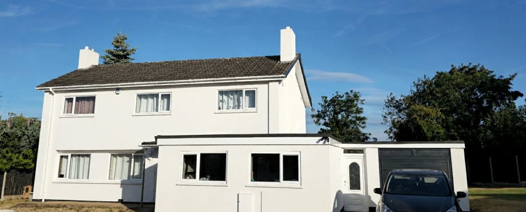 Freshly cleaned house exterior
